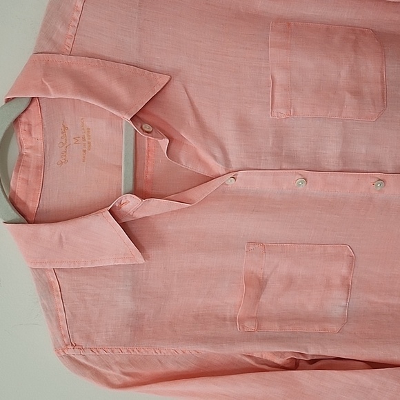 Lilly Pulitzer 100% Linen Women's Sea View Button-Down  Size Medium - Picture 10 of 16